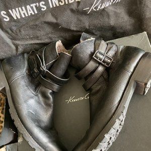 KENNETH COLE BLACK MOTO BOOT BIKE SET - SIZE 12